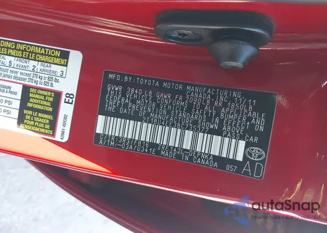 2011 Toyota Corolla Le from USA, damaged, VIN 2T1BU4EE3BC735377